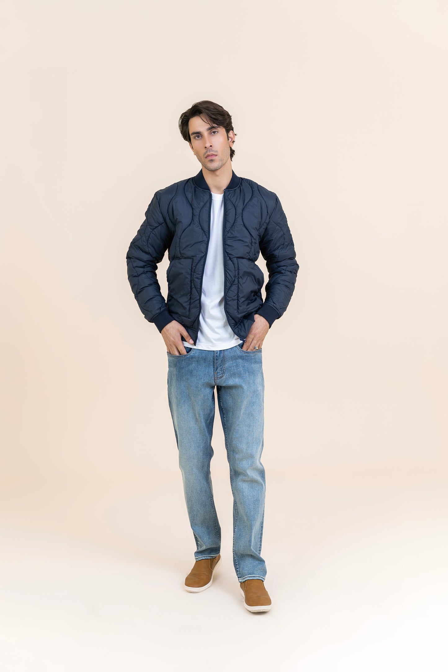 Markhor Navy Puffer Full Sleeve Jacket T209-T2