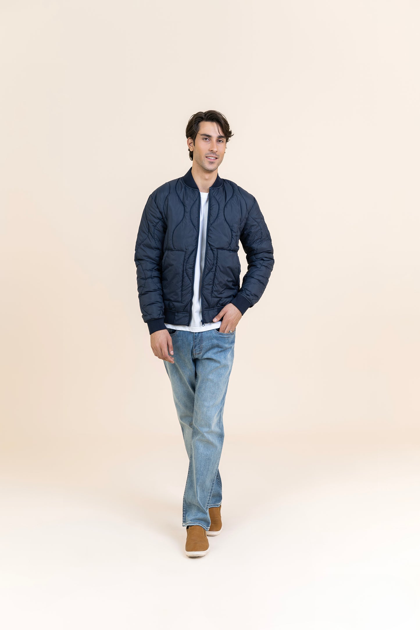 Markhor Navy Puffer Full Sleeve Jacket T209-T2
