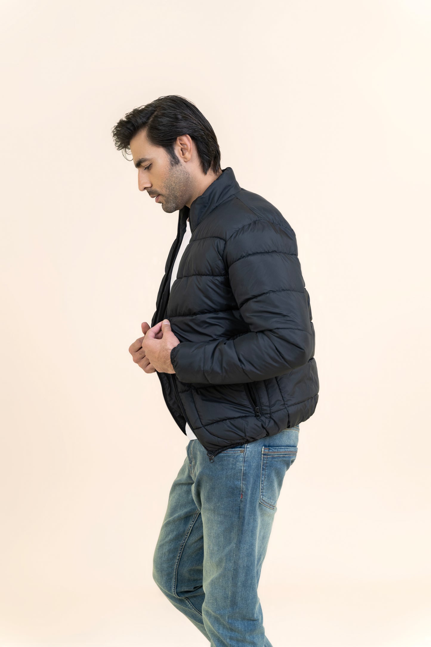Markhor Black Puffer Full Sleeve Jacket T208-T2