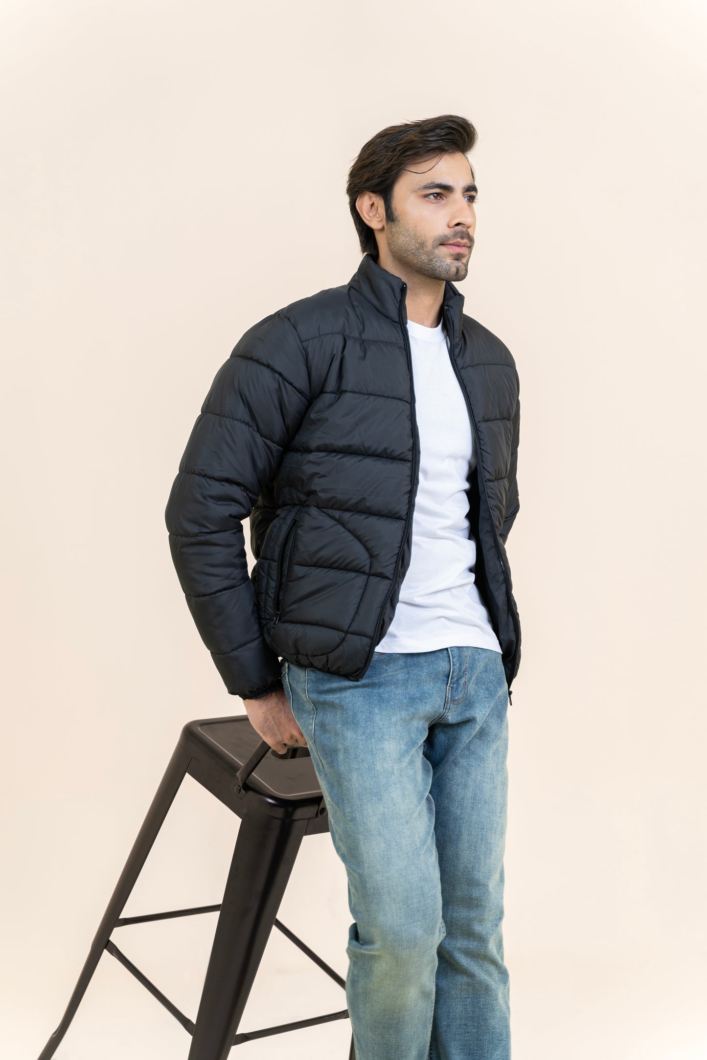 Markhor Black Puffer Full Sleeve Jacket T208-T2