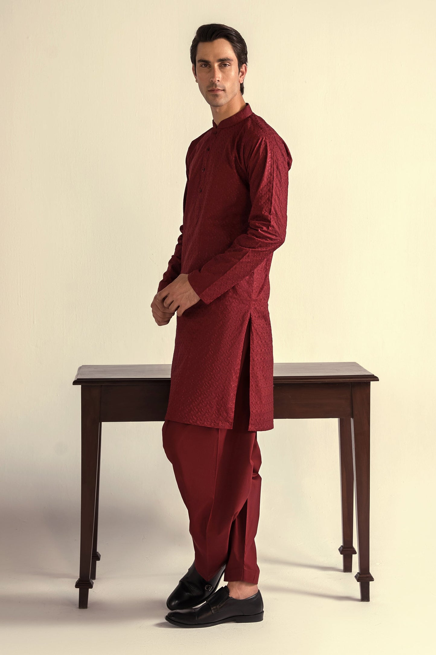 Takhleeq Maroon Chicken-Kari S-Suit-SST4
