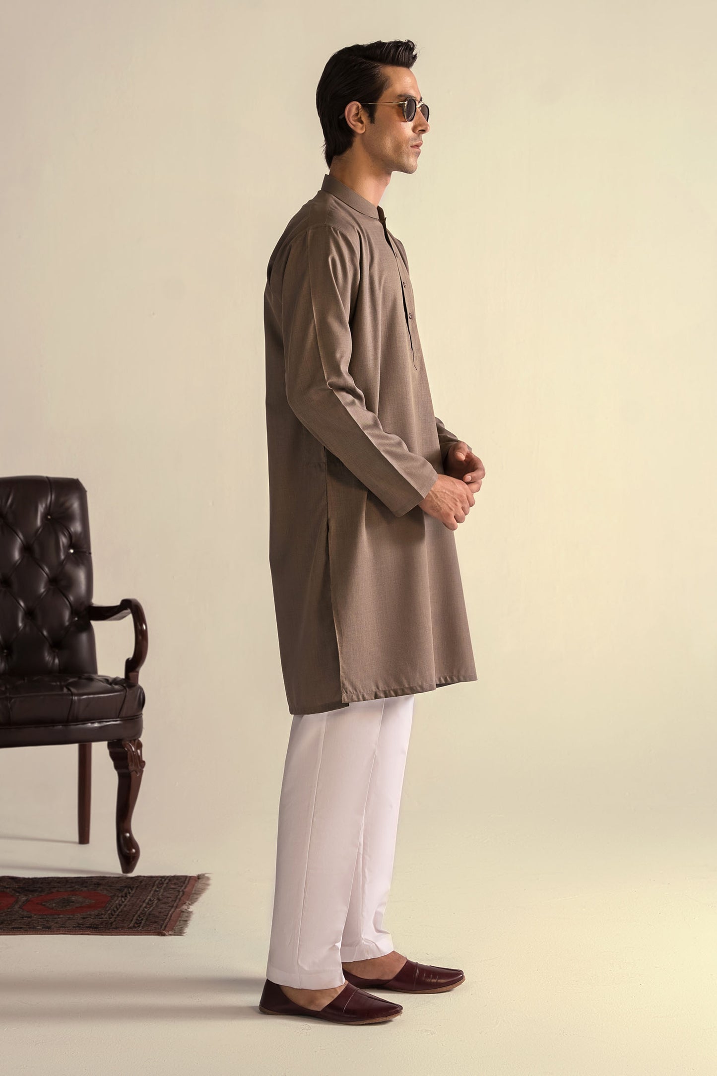 Takhleeq Olive Kurta KUT3-8741