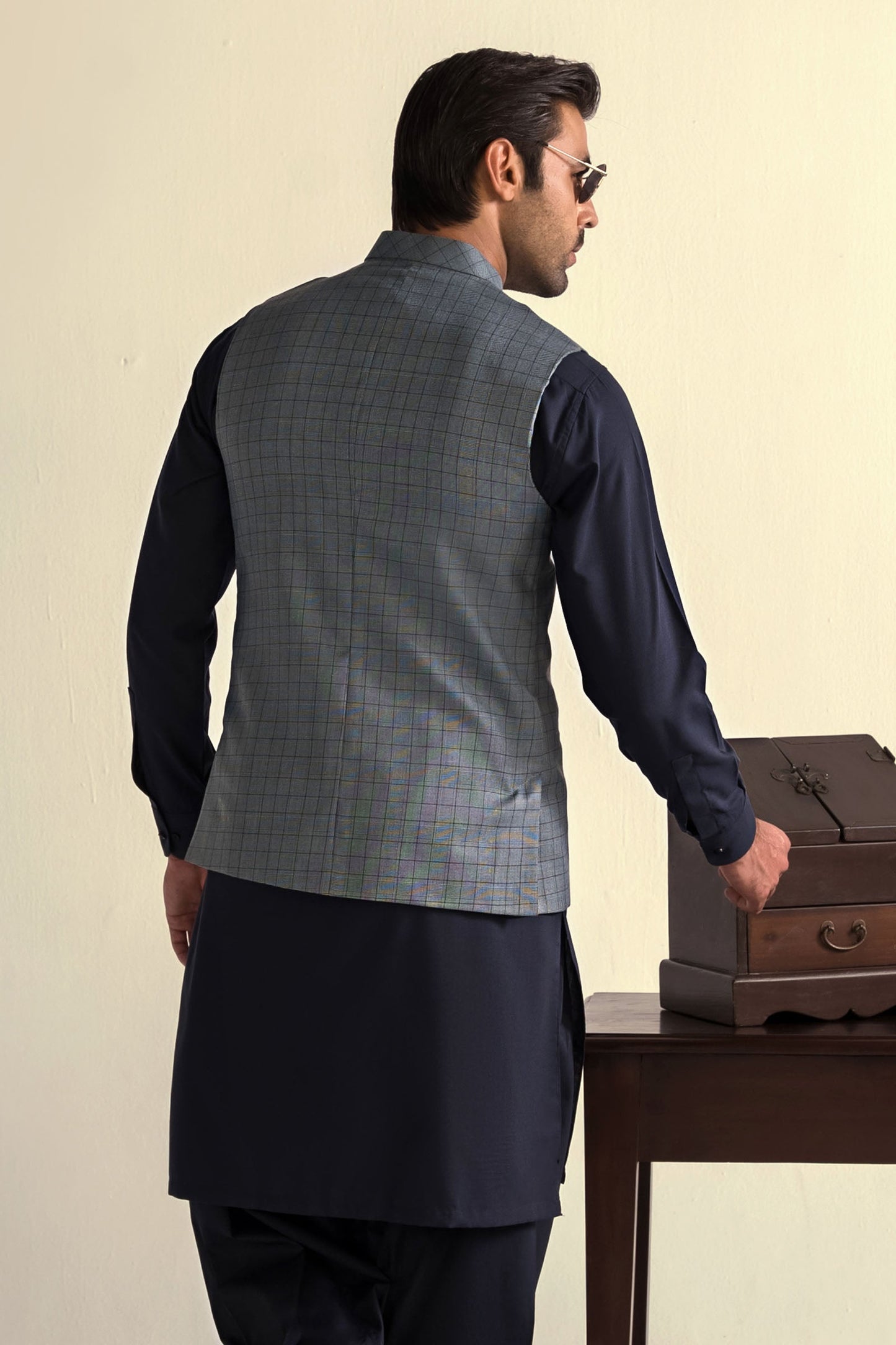 Takhleeq Teal Waist Coat WCT3