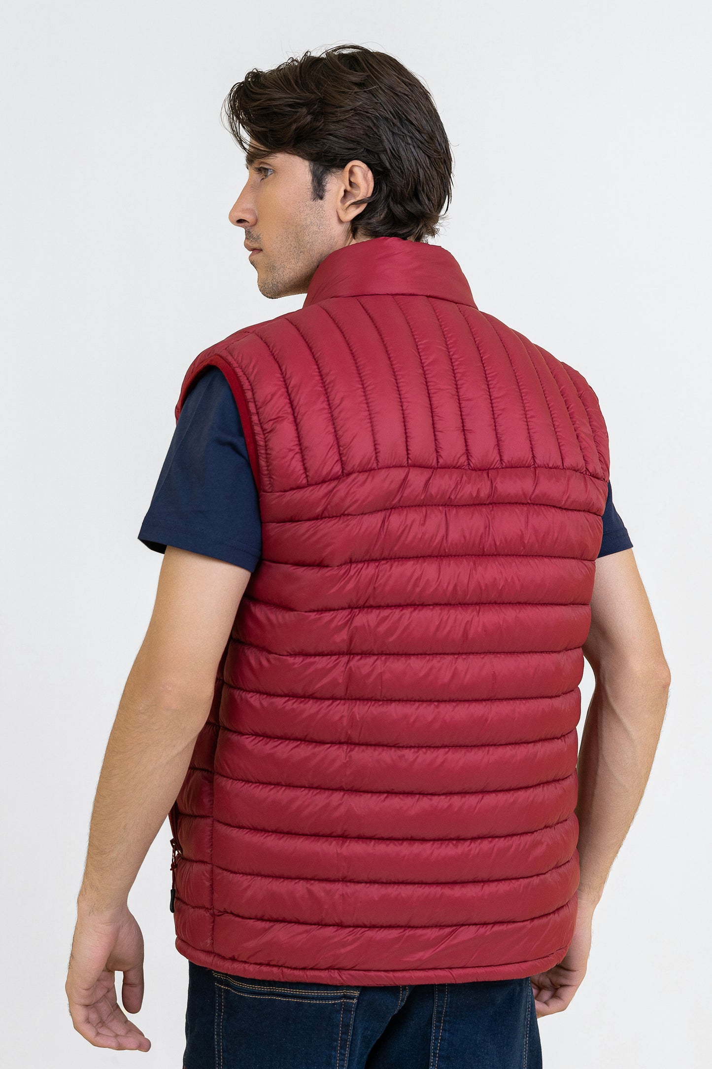 Markhor Maroon Puffer Sleeve Less Jacket T211-T2