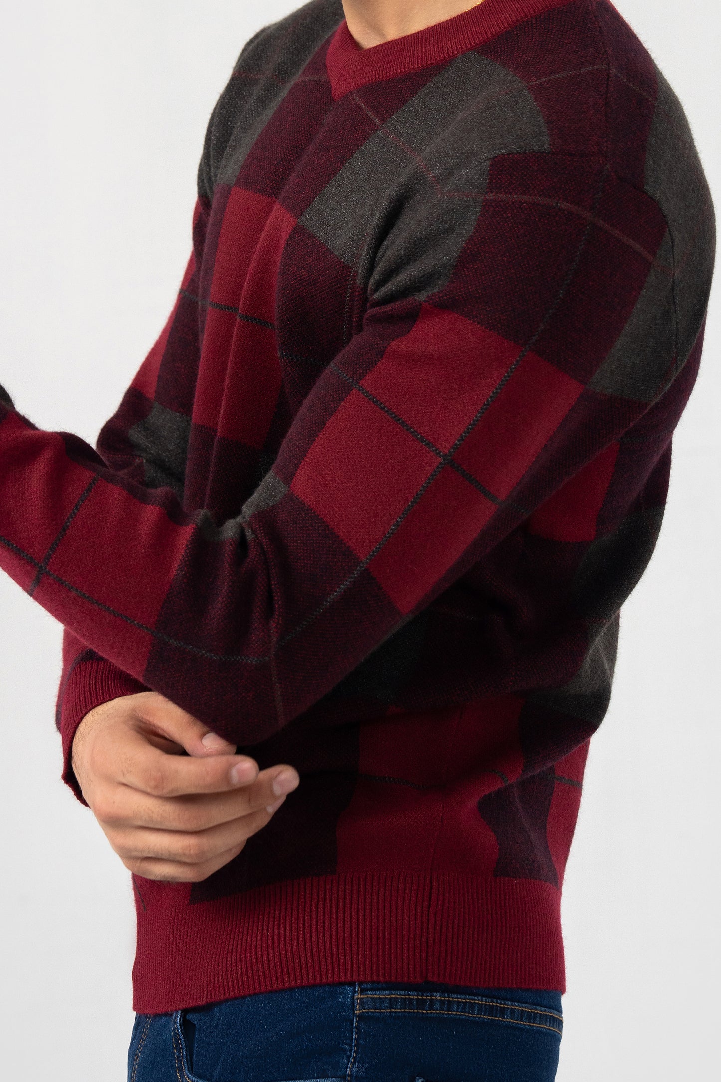 Maroon V Neck Sweater