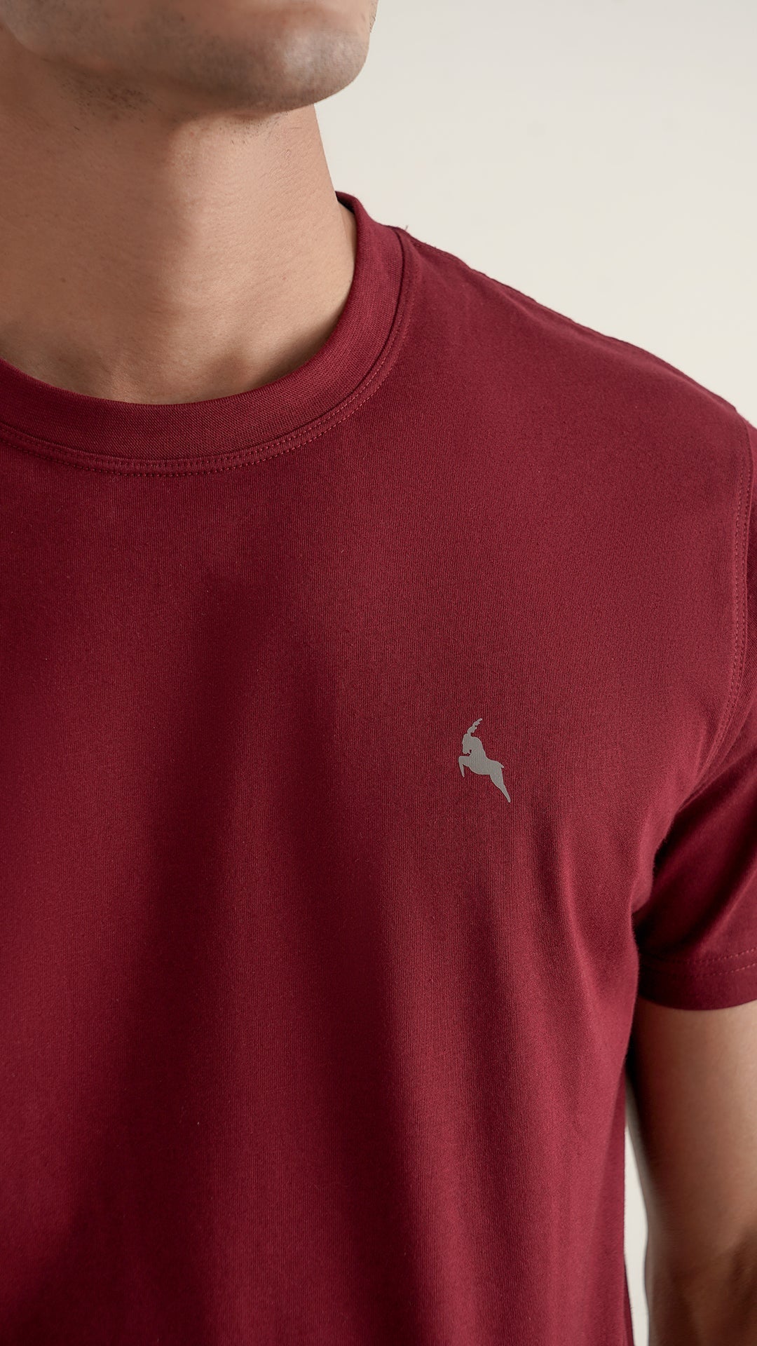 Markhor Maroon Plain Jersey Crew