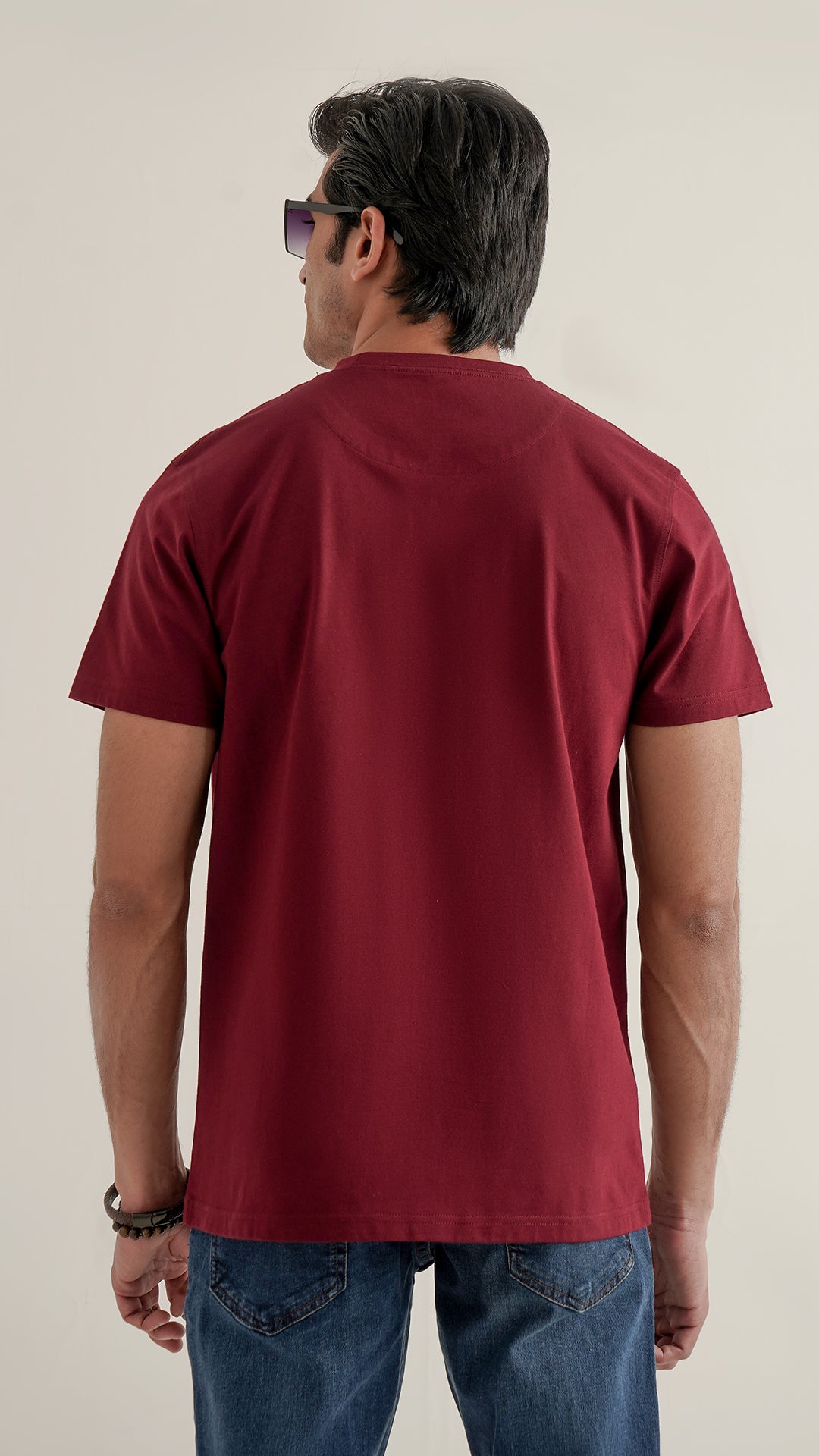 Markhor Maroon Plain Jersey Crew