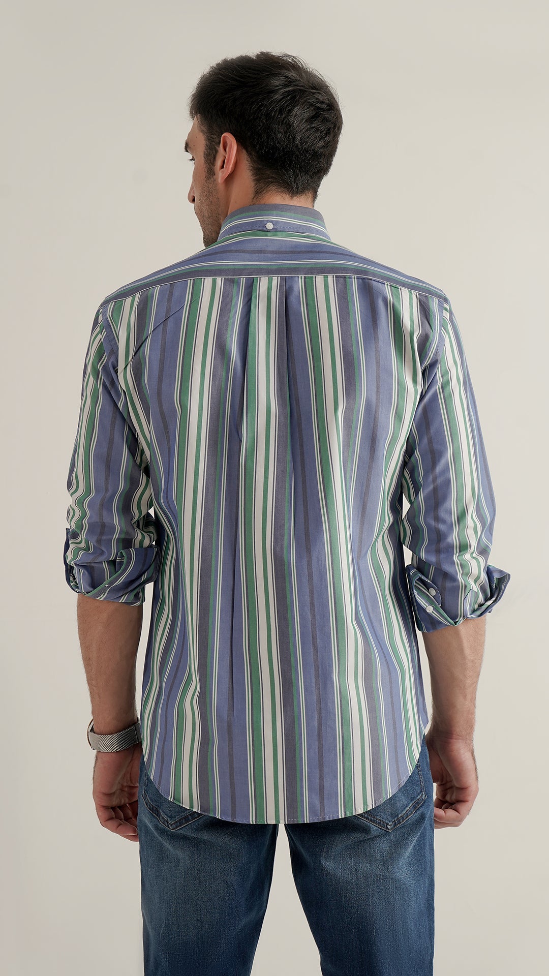 Markhor Multi Color Lining Wash N Wear Signature Casual Shirt