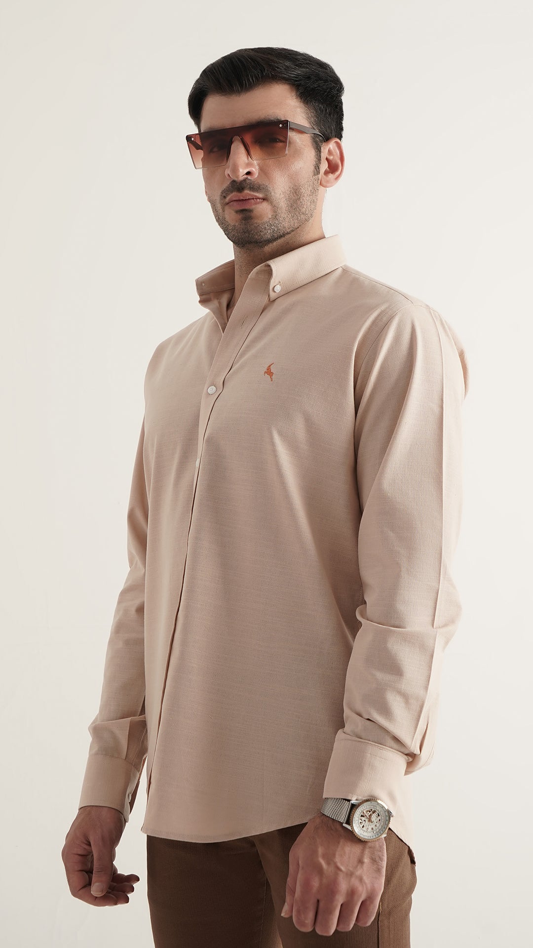 Markhor Skin Plain Linen Signature Casual Shirt
