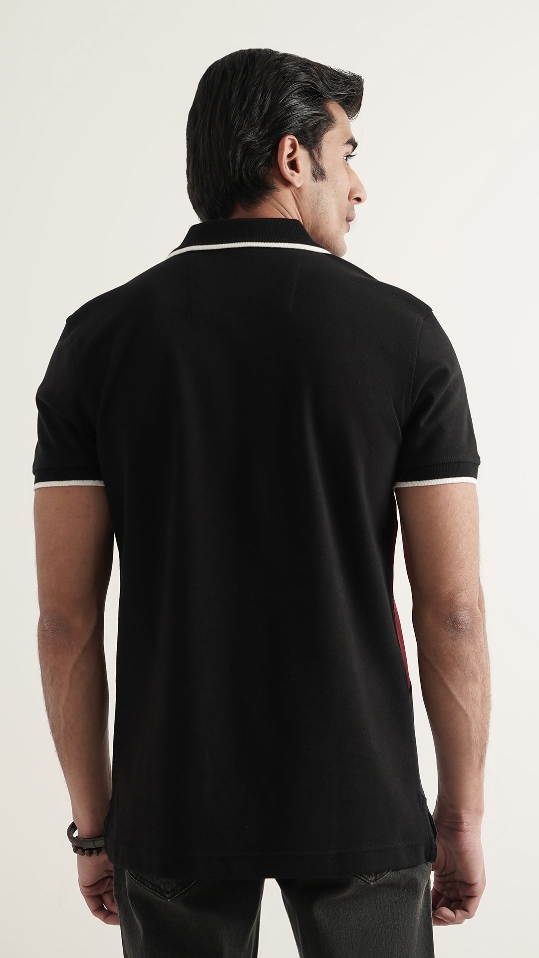 Markhor Black, Maroon and Navy Fashion Interlock Polo