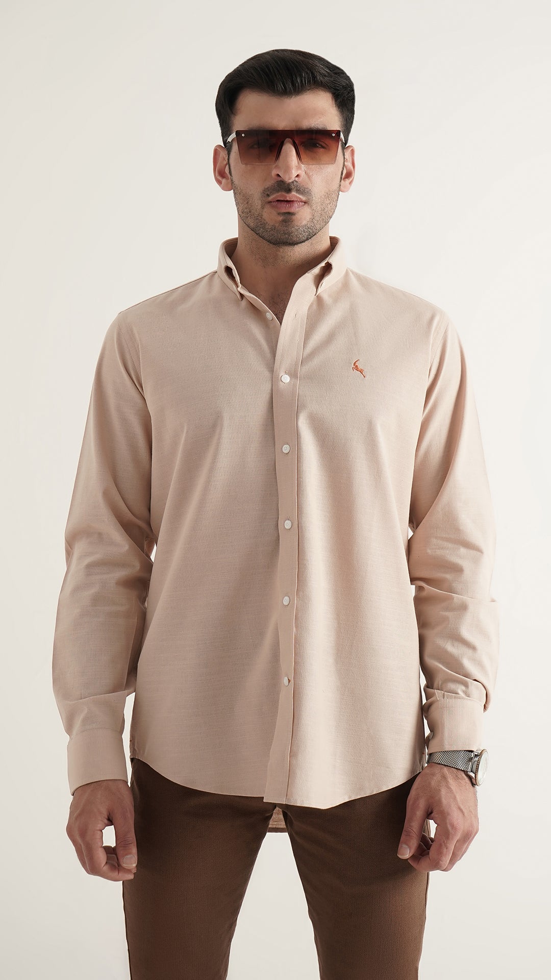 Markhor Skin Plain Linen Signature Casual Shirt