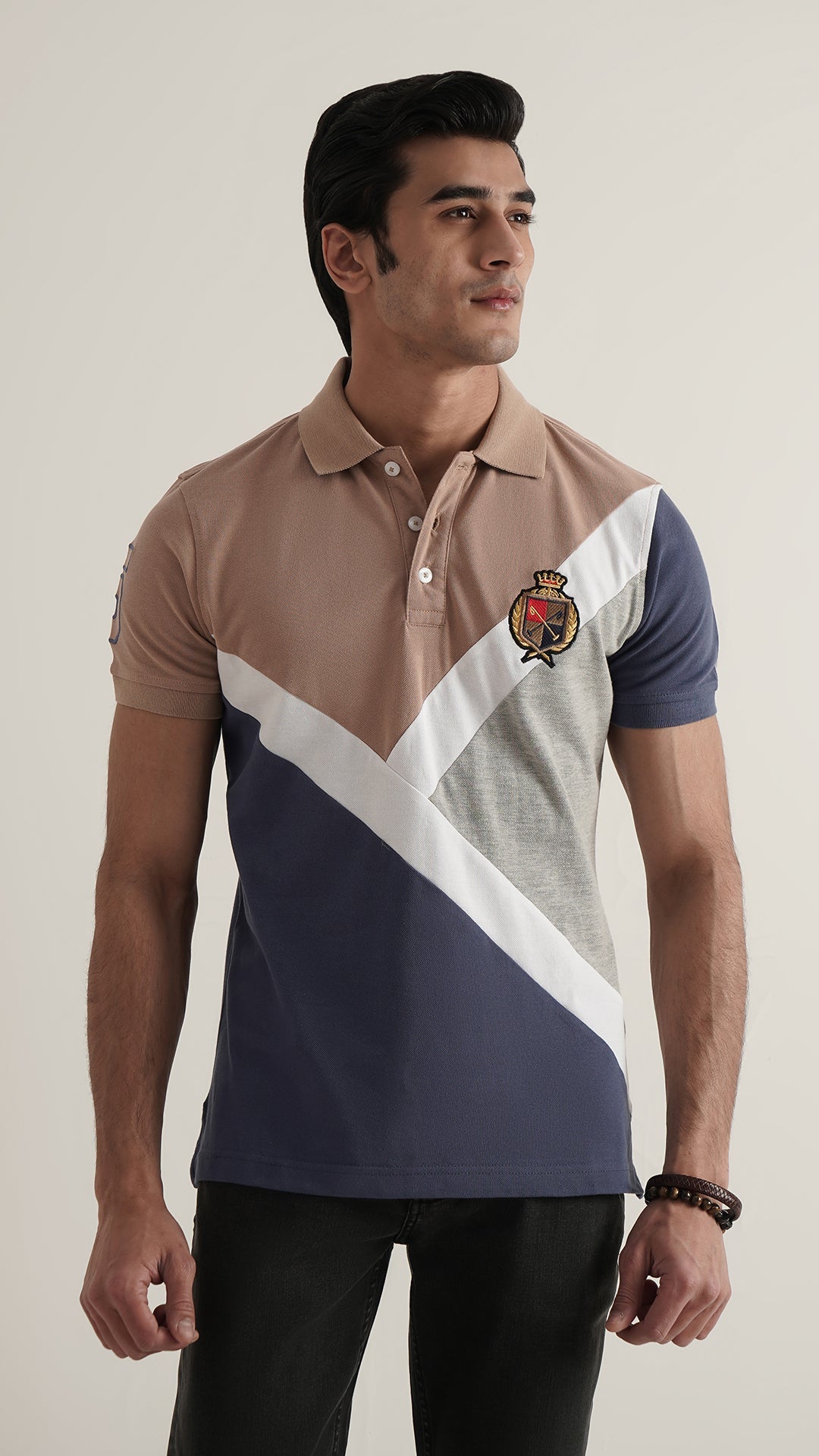Markhor Teal Skin Gray Fashion Pique Polo