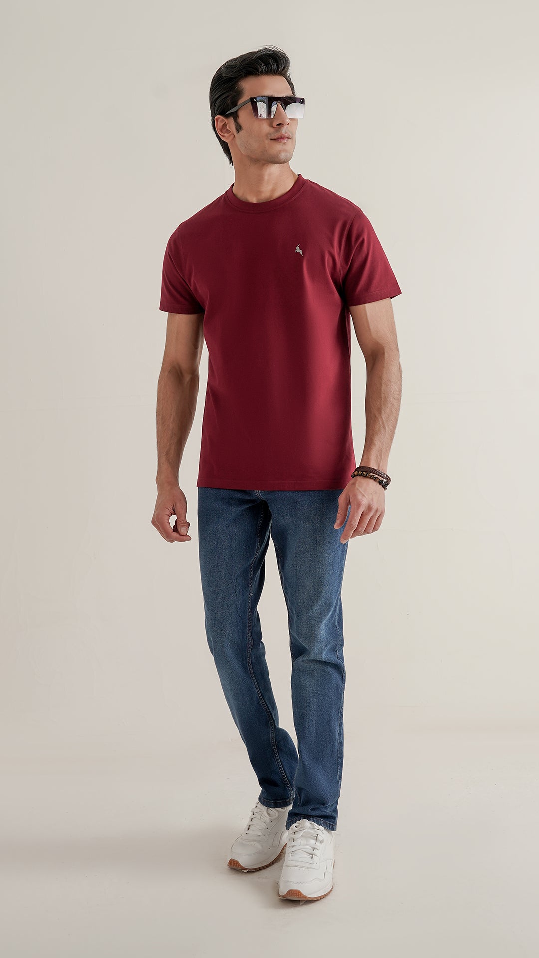 Markhor Maroon Plain Jersey Crew
