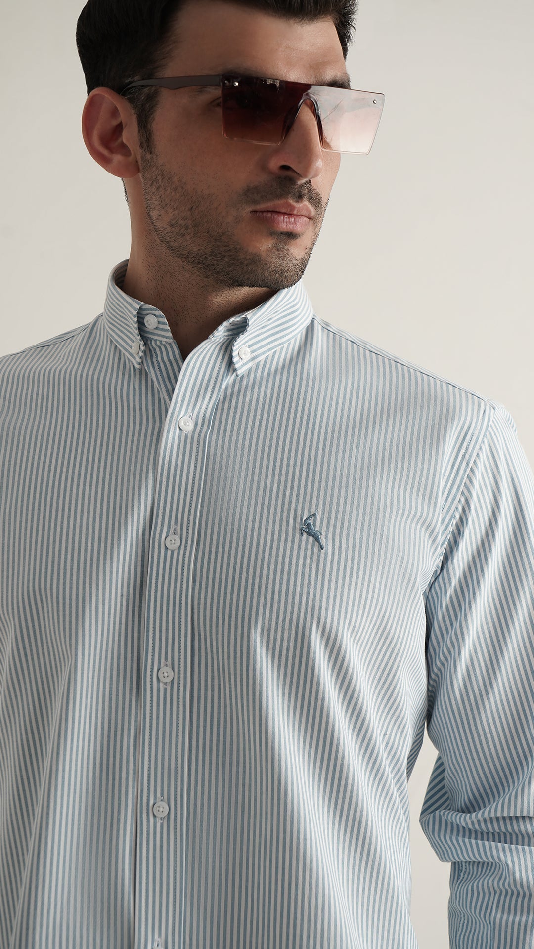 Markhor Sky Lining Oxford Signature Casual Shirt