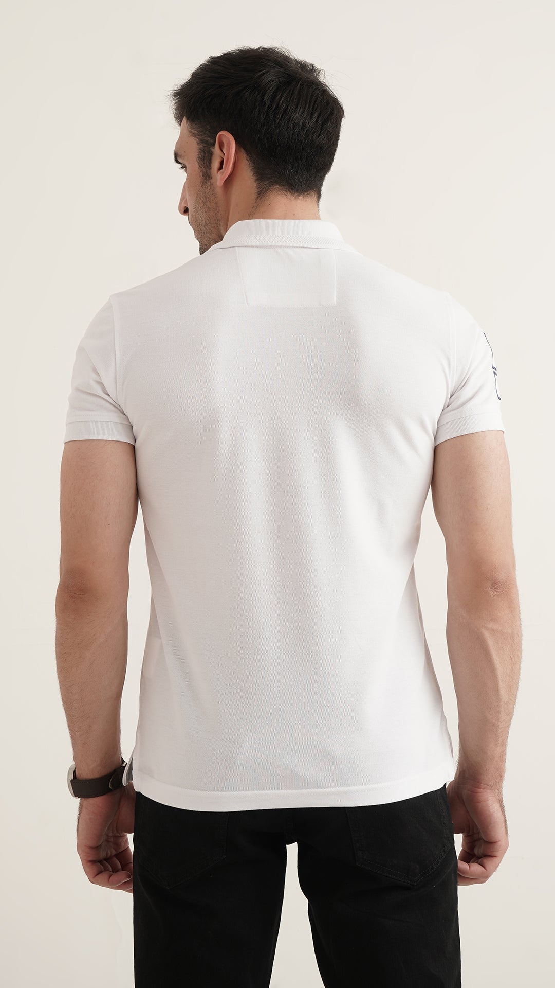 Markhor White Plain Pique Polo