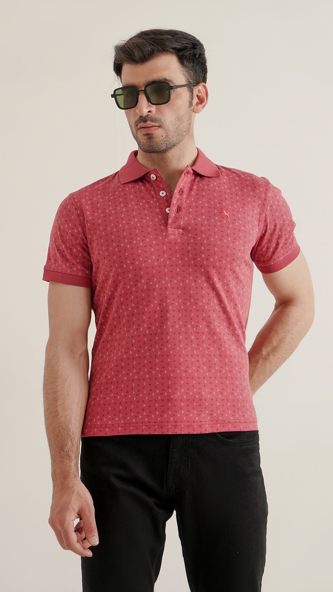 Markhor - Gold Series Carrot Print Interlock Polo