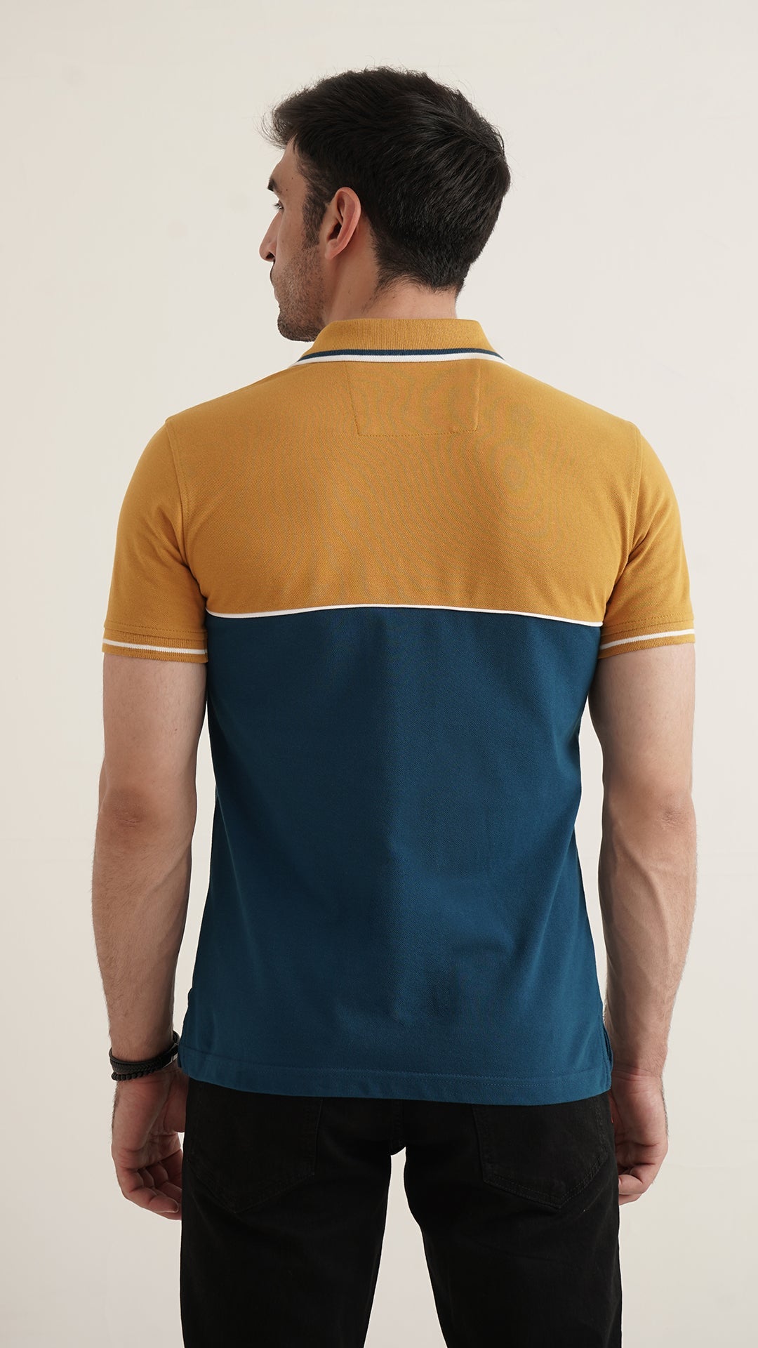 Markhor Yellow Blue Fashion Pique Polo