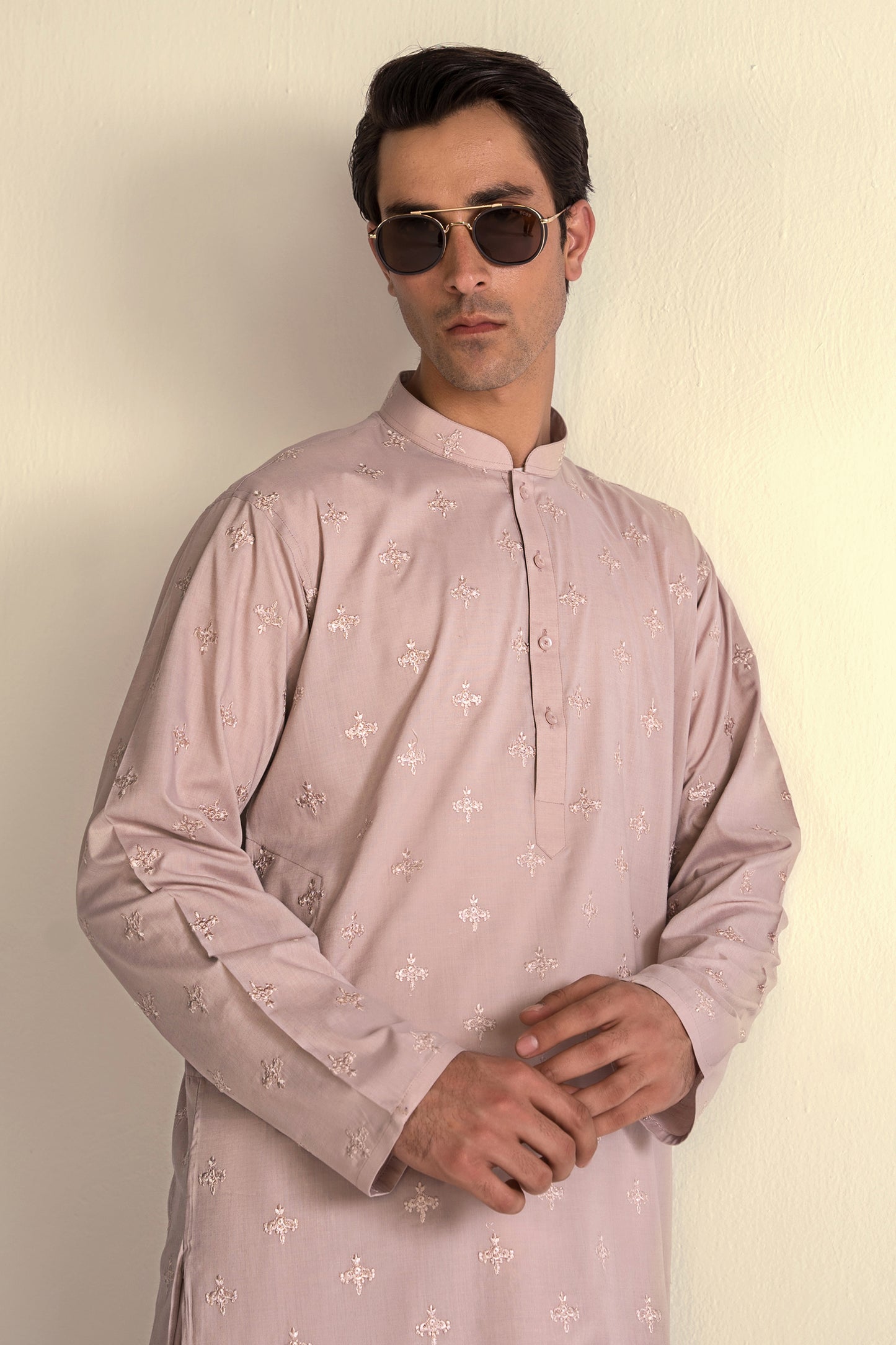 Takhleeq Peach Embroidered S-Suit SST3-2991