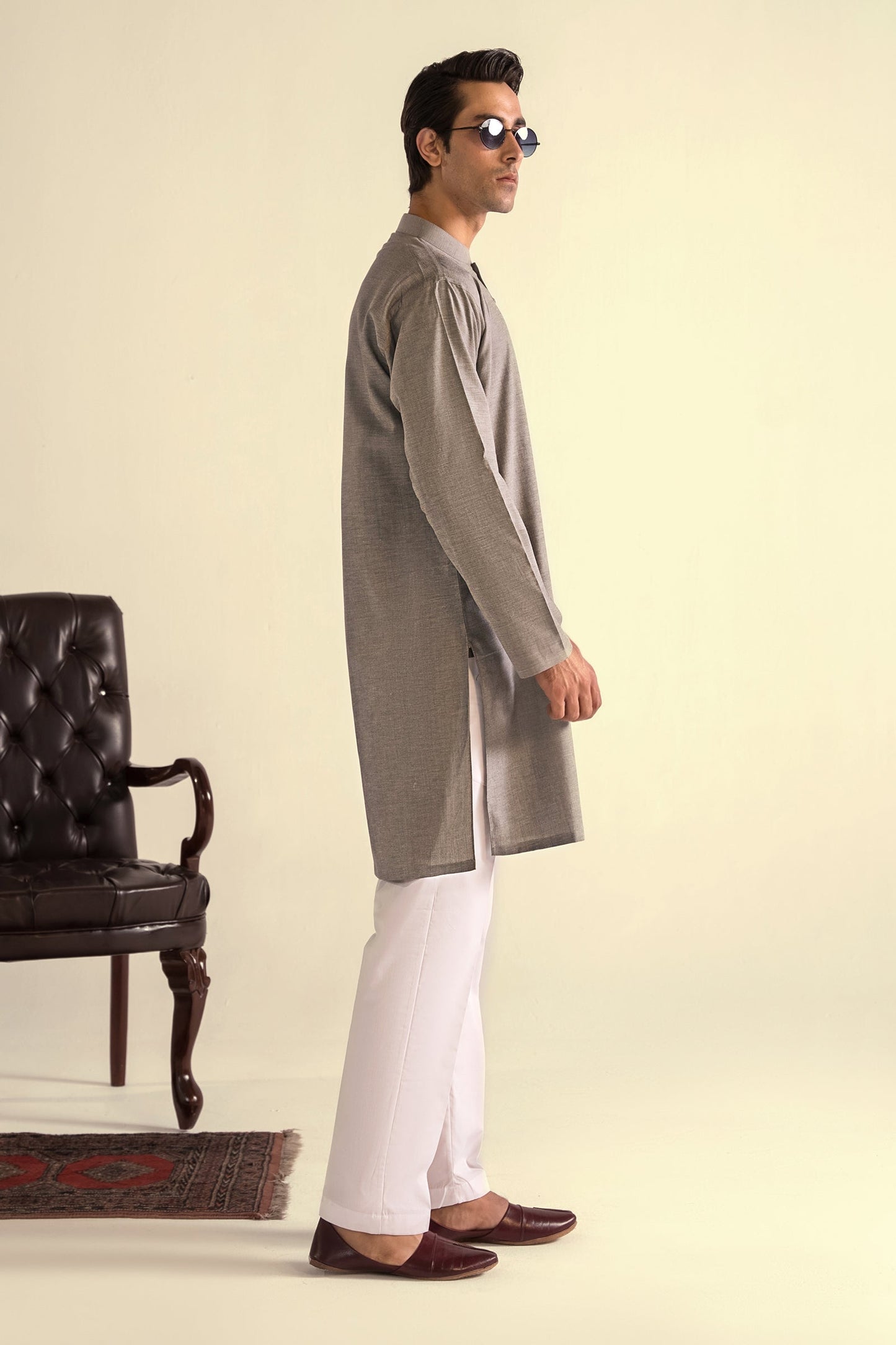 Takhleeq Gray Kurta KUT4-630