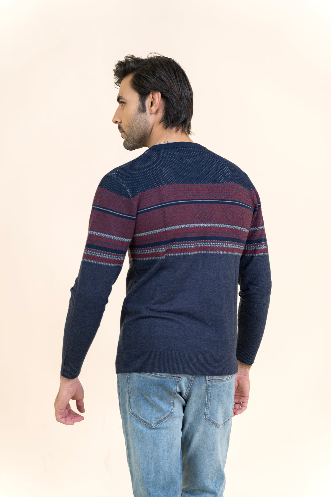 Blue Textured Sweater T120-T1