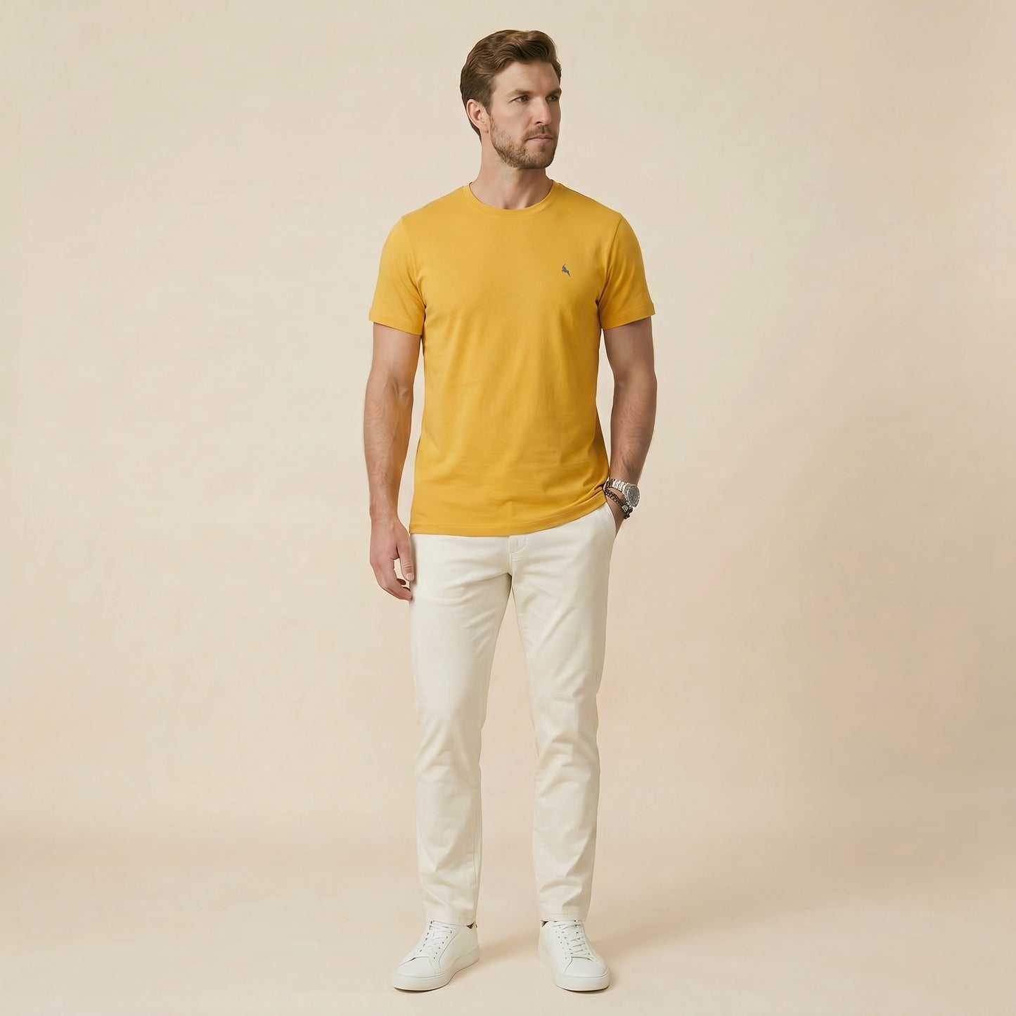 Mustard Crew Tees - Super Fine 100% Cotton