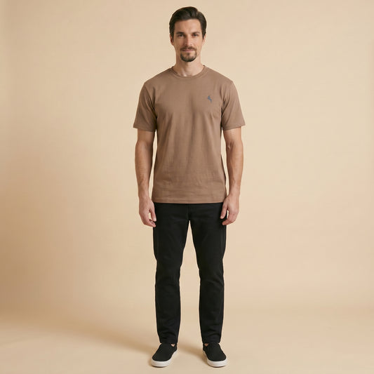 Cappuccino Crew Tees - Super Fine 100% Cotton