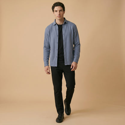 Teal Rib Over Shirt - 100% Cotton Rib