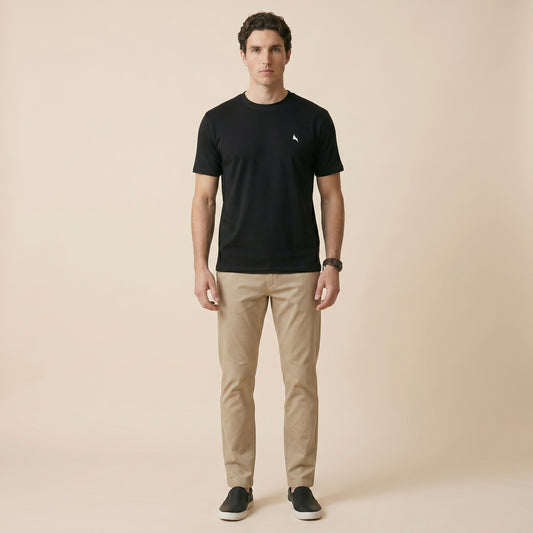 Black Crew Tees - Super Fine 100% Cotton
