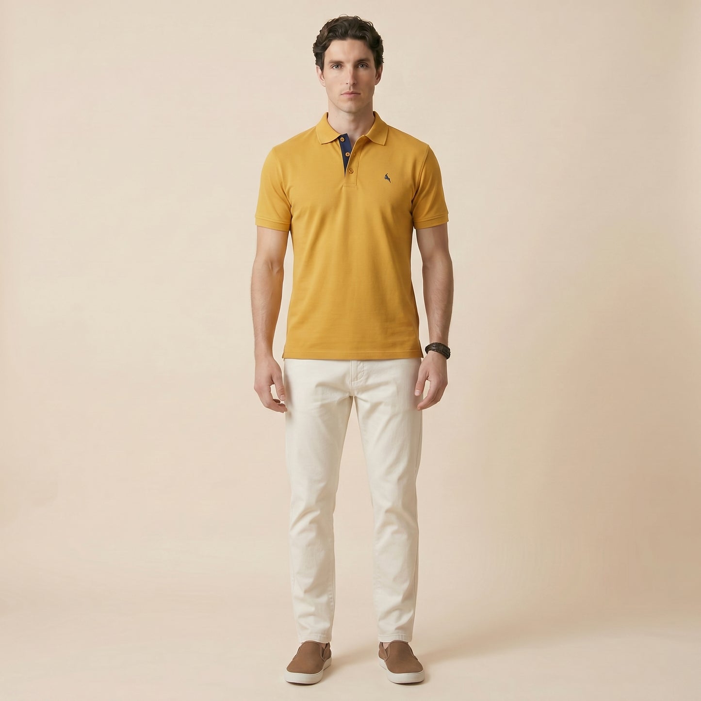 Mustard Polo - 100% Cotton Interlock