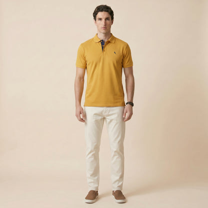 Mustard Polo - 100% Cotton Interlock