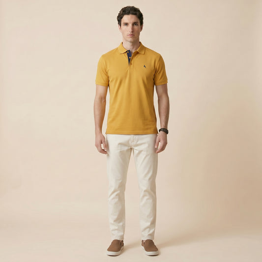 Mustard Polo - 100% Cotton Interlock