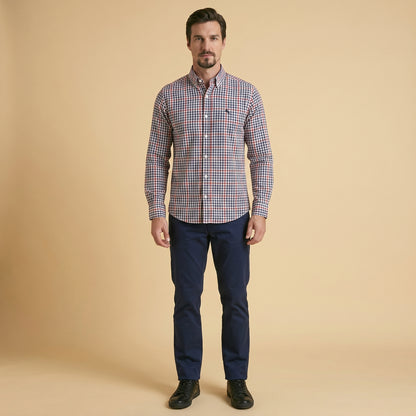 Navy Check Markhor Shirt