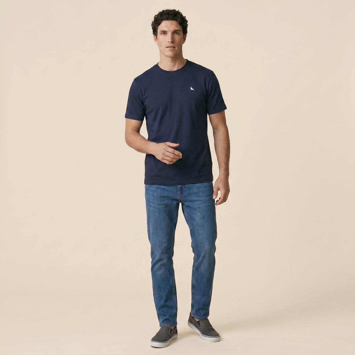 Navy Crew Tees - Super Fine 100% Cotton