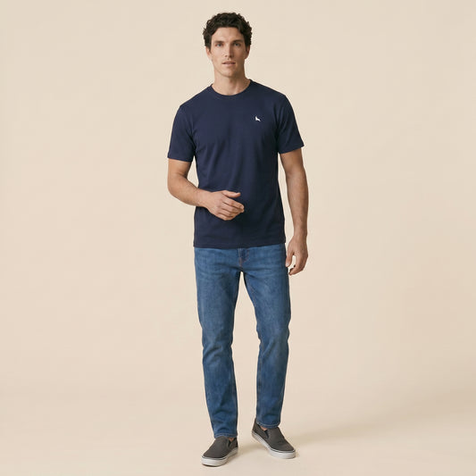 Navy Crew Tees - Super Fine 100% Cotton