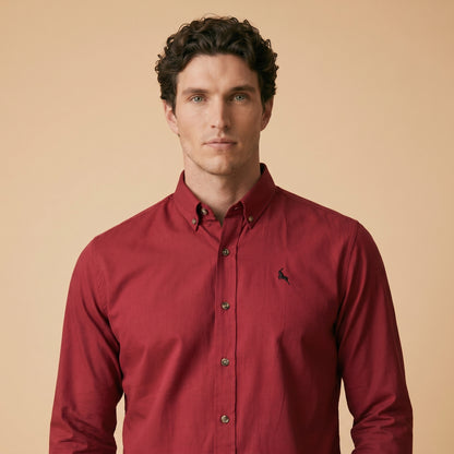 Maroon - Plain Casual Shirt - Premium Fabric