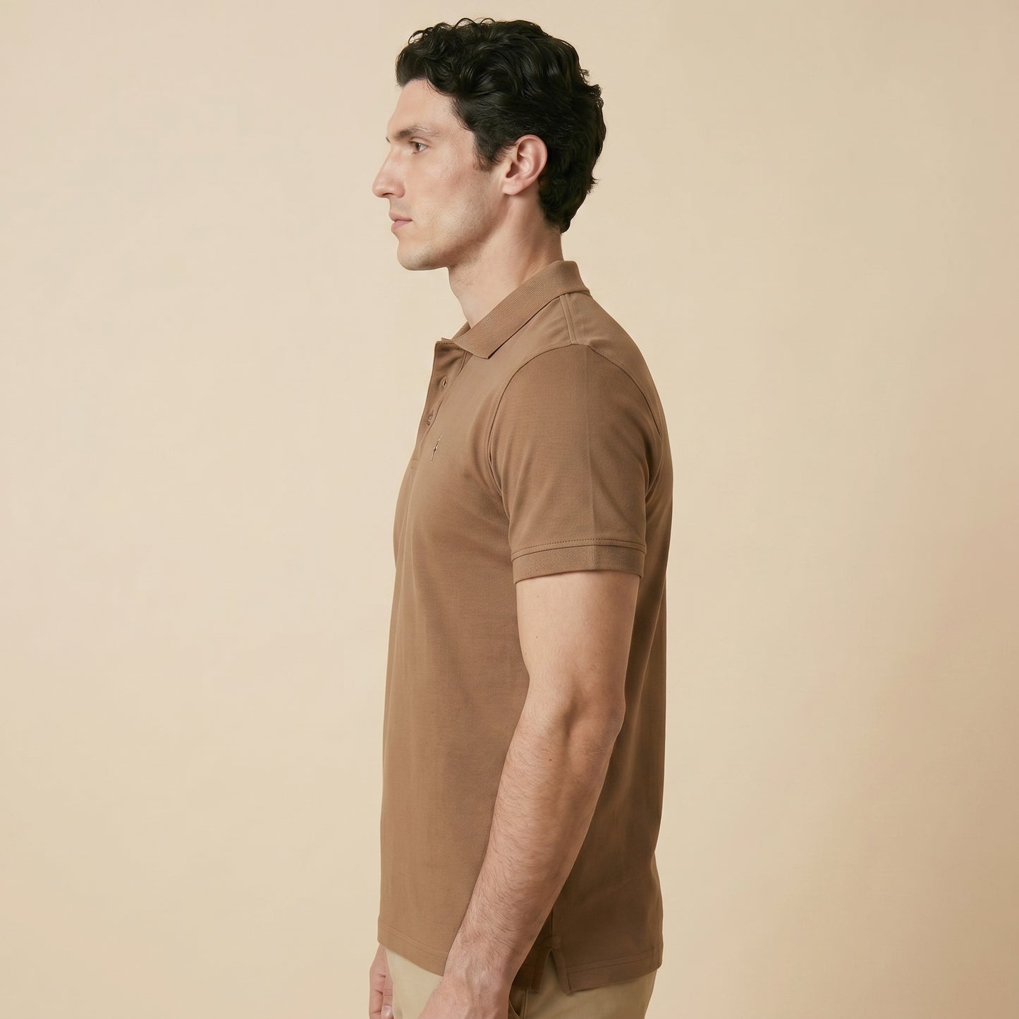 Cappuccino Polo - 100% Cotton Interlock