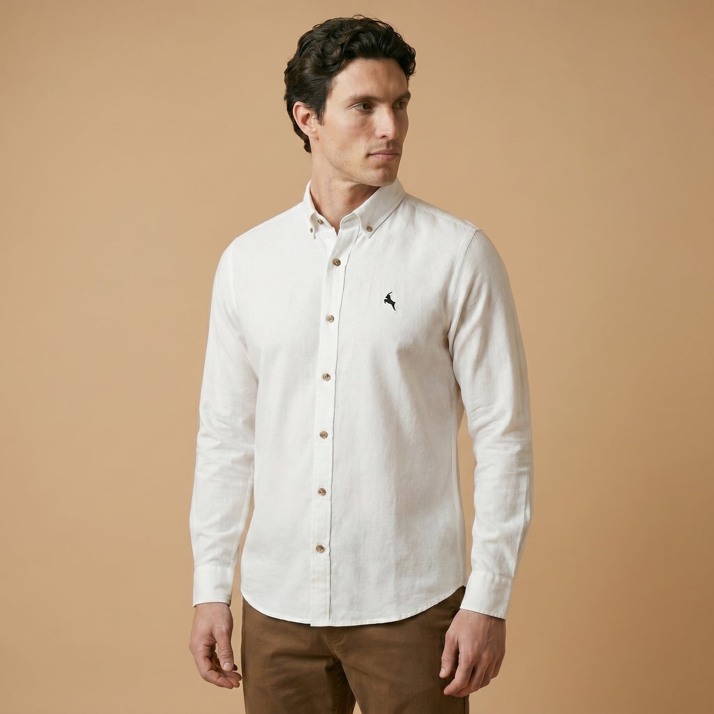 Off White - Plain Casual Shirt - Premium Fabric