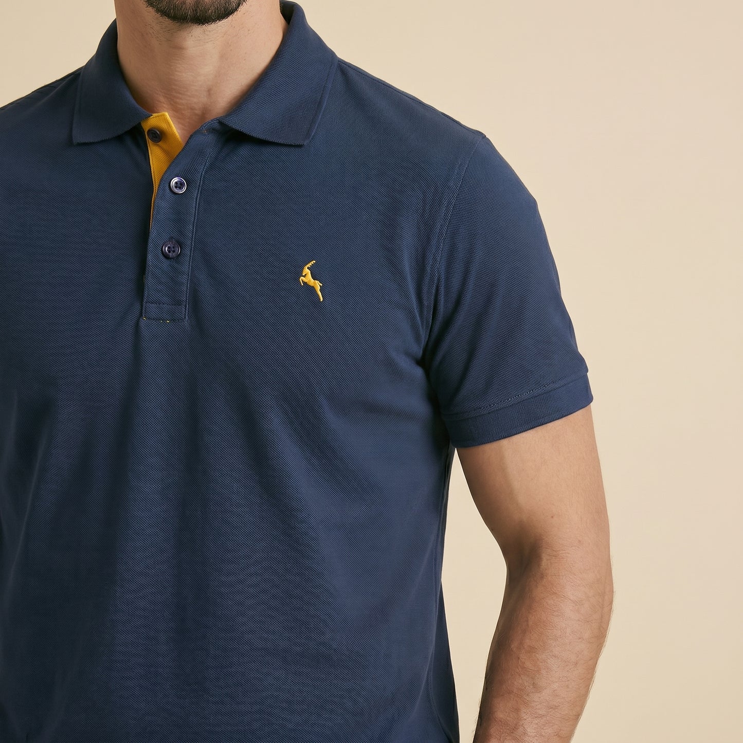 Navy Polo - 100% Cotton Interlock