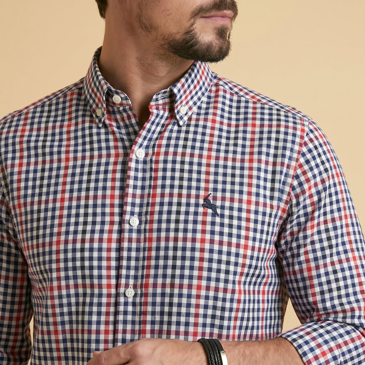Navy Check Markhor Shirt