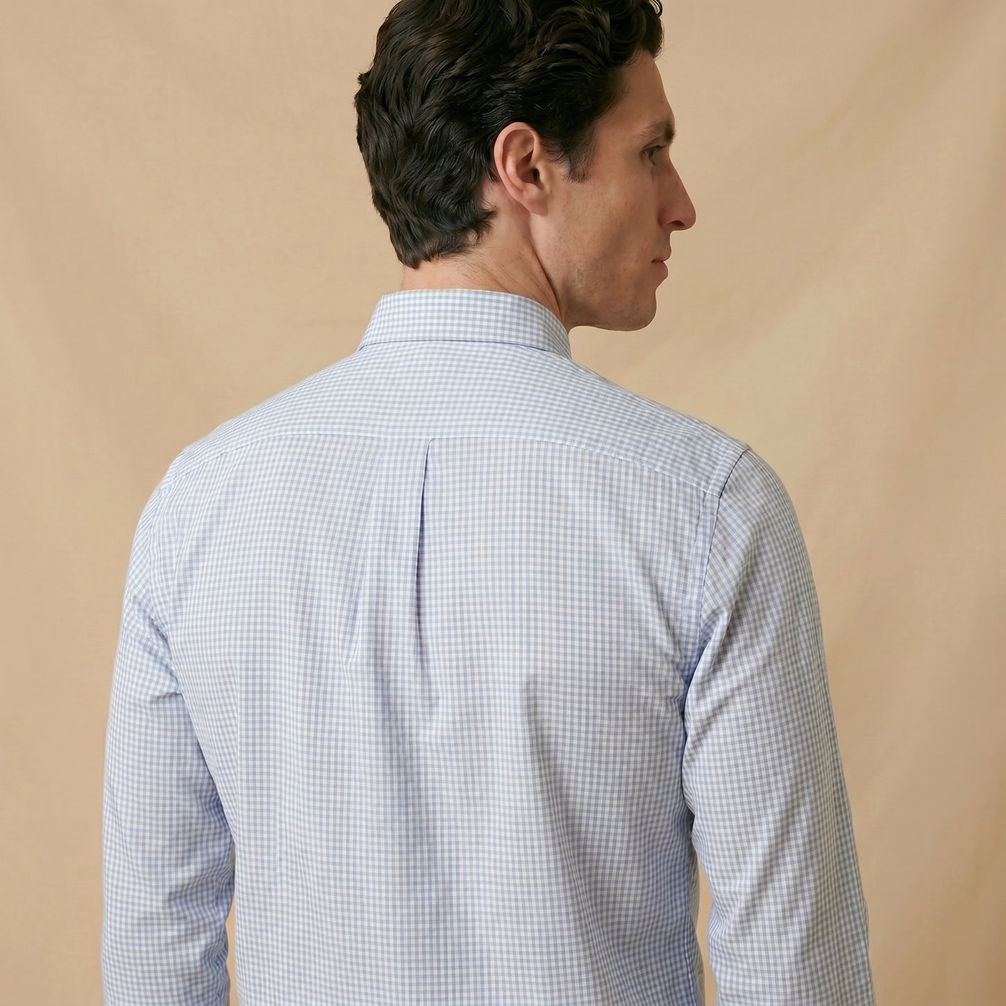 Sky Blue Check Casual Shirt - Premium Fabric