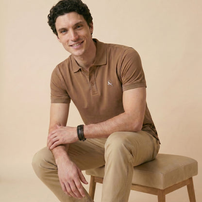 Cappuccino Polo - 100% Cotton Interlock