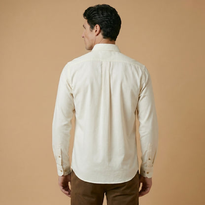 Off White - Plain Casual Shirt - Premium Fabric