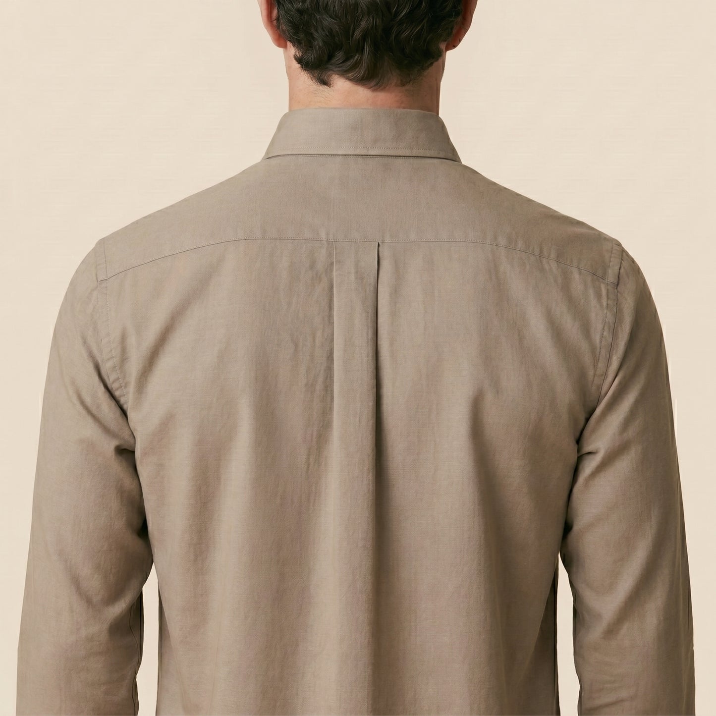 Cappuccino - Plain Casual Shirt - Premium Fabric