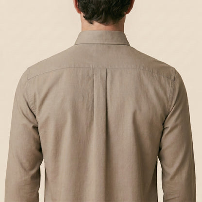 Cappuccino - Plain Casual Shirt - Premium Fabric