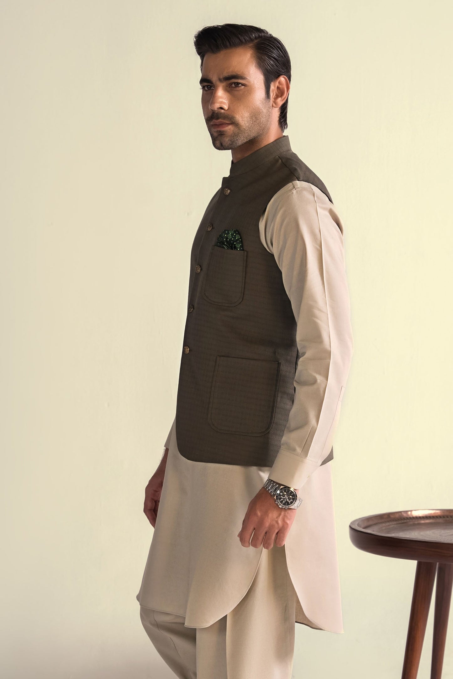 Takhleeq Green Waist Coat WCT3