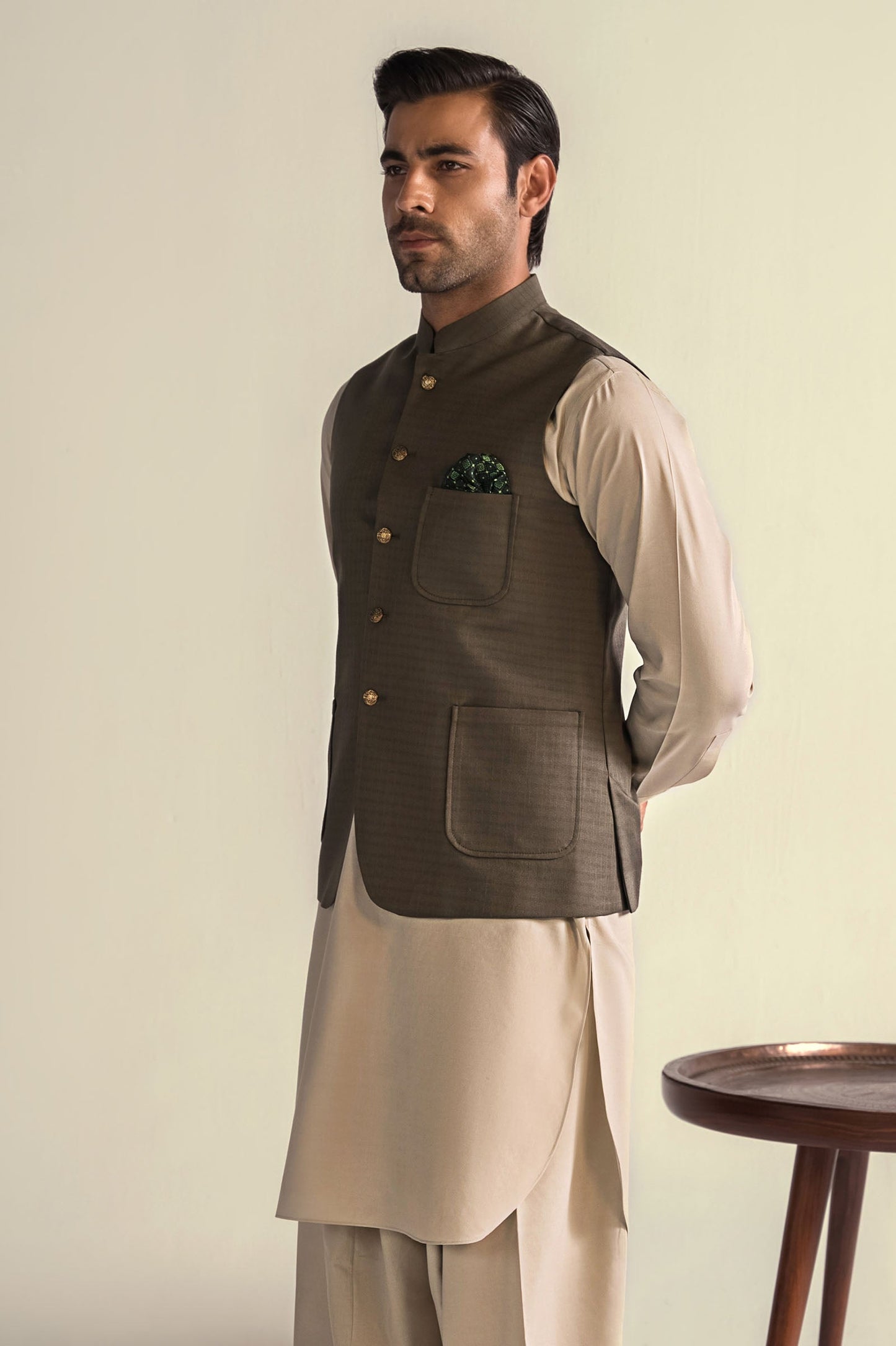Takhleeq Green Waist Coat WCT3