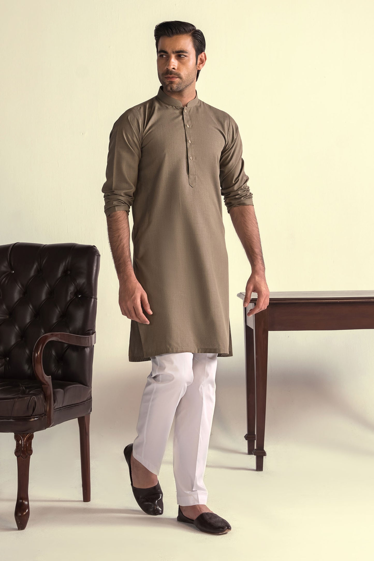 Takhleeq Gray Kurta KUT3-8741
