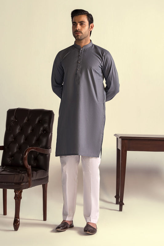 Takhleeq Steel Gray Kurta KUT3-8741