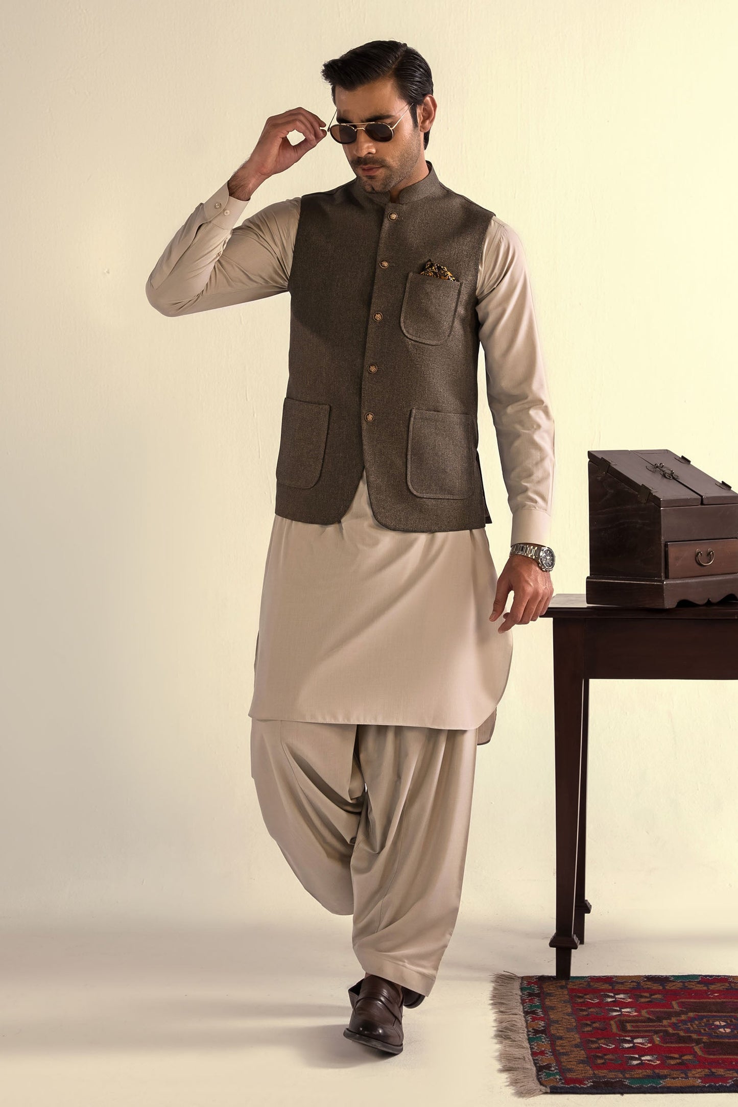 Takhleeq Brown Waist Coat WCT4