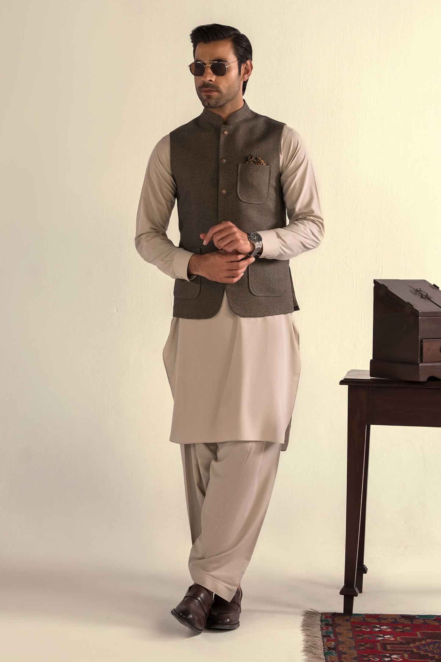 Takhleeq Brown Waist Coat WCT4